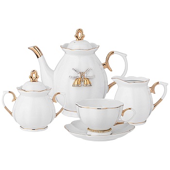 ЧАЙНЫЙ СЕРВИЗ LEFARD "VENEZIA" НА 6 ПЕР. 15 ПР. 950/400/170/240 МЛ  (КОР=3НАБ.)