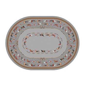 СКАТЕРТЬ  ОВАЛЬНАЯ  "PASSAGE" ,160Х220СМ, 100% ХЛОПОК,ТВИЛ C ПРОПИТКОЙ, СЕРЫЙ