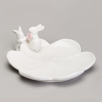 БЛЮДО СЕРВИРОВОЧНОЕ "КРОЛИКИ" 22,6Х18,8Х6,8 СМ