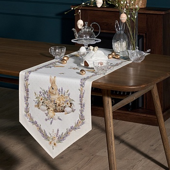 ДОРОЖКА "ЛАВАНДОВАЯ ВЕСНА" 45Х145СМ, 100% ХЛОПОК, ТВИЛ